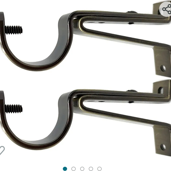 Heavy Duty Curtain Rod Brackets - Picture 1 of 1
